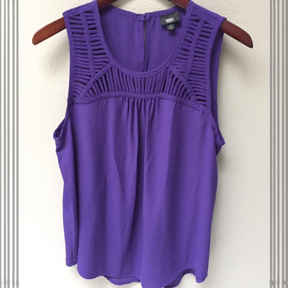 Strapped purple top