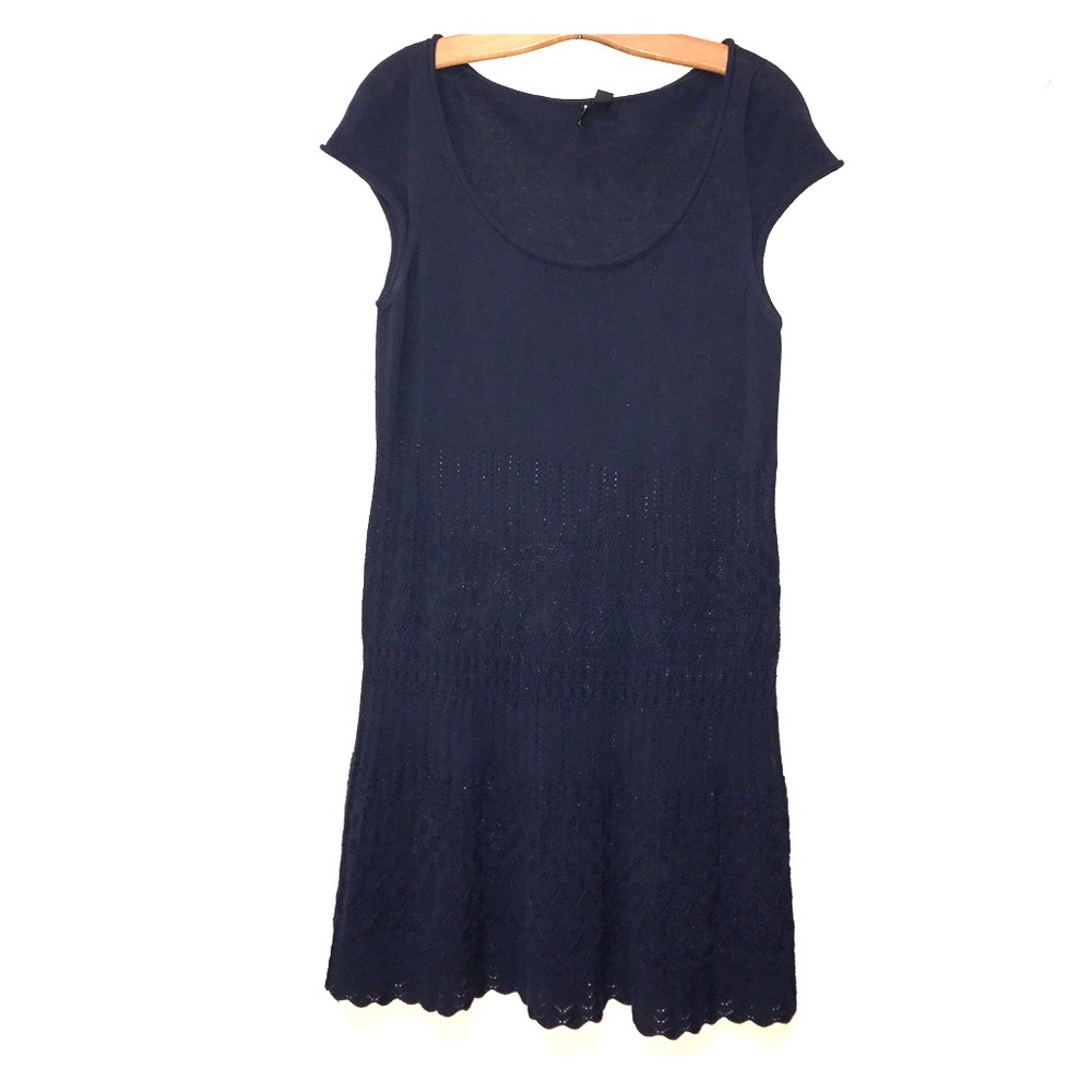 Navy Crochet Dress