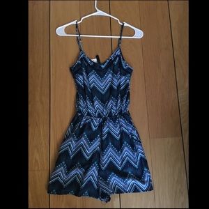 teal/blue aztec romper, perfect for summer!