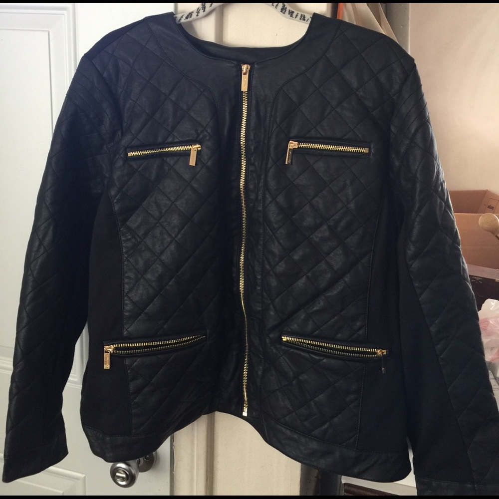 Calvin Klein quilted leather jacket