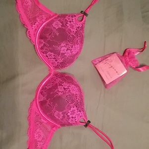 Hot pink bra