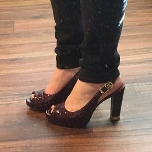 Tory Burch Burgandy/Red Heels
