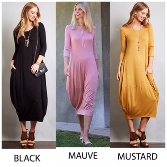 🌸CLEARANCE🌸3/4 Sleeve Bubble Hem Dress - Picture 6 of 8