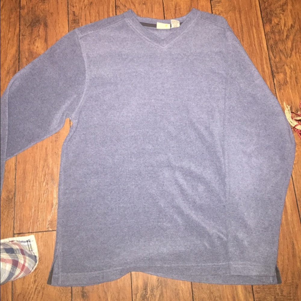 L.L. Bean V Neck fleece sweatshirt