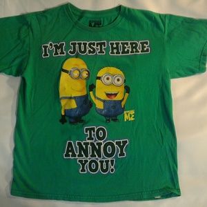 Despicable Me T-Shirt Boys L 12-14 Mens S Green