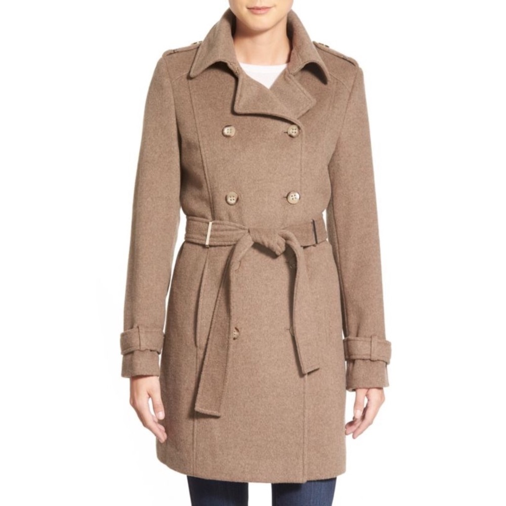 CALVIN KLEIN Wool Blend Trench Coat