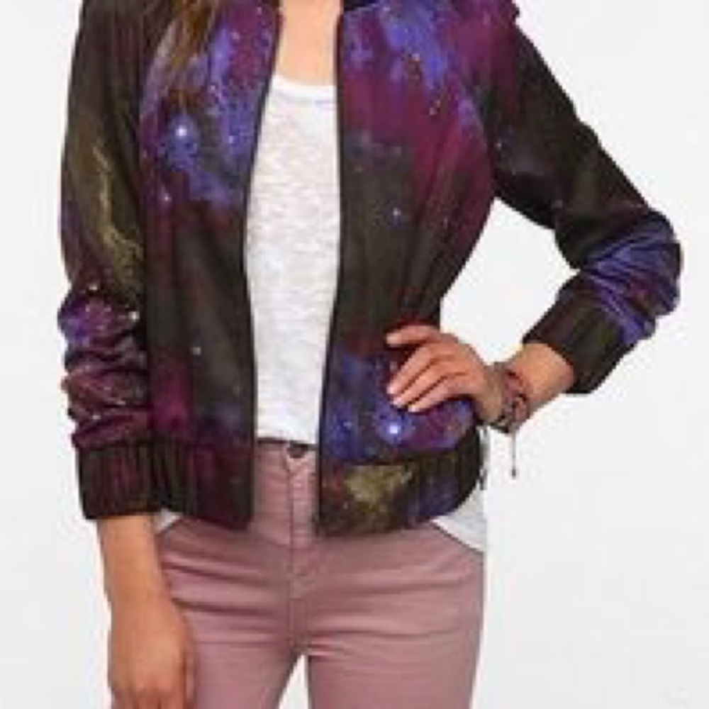 Urban Outfitters Galaxy Bomber Jacket