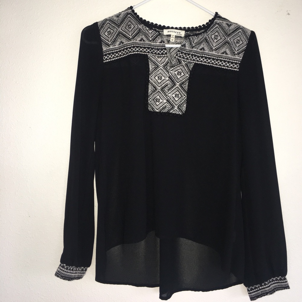 Sheer Loose Fitting Black Shirt