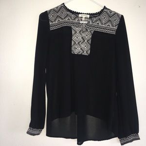 Sheer Loose Fitting Black Shirt