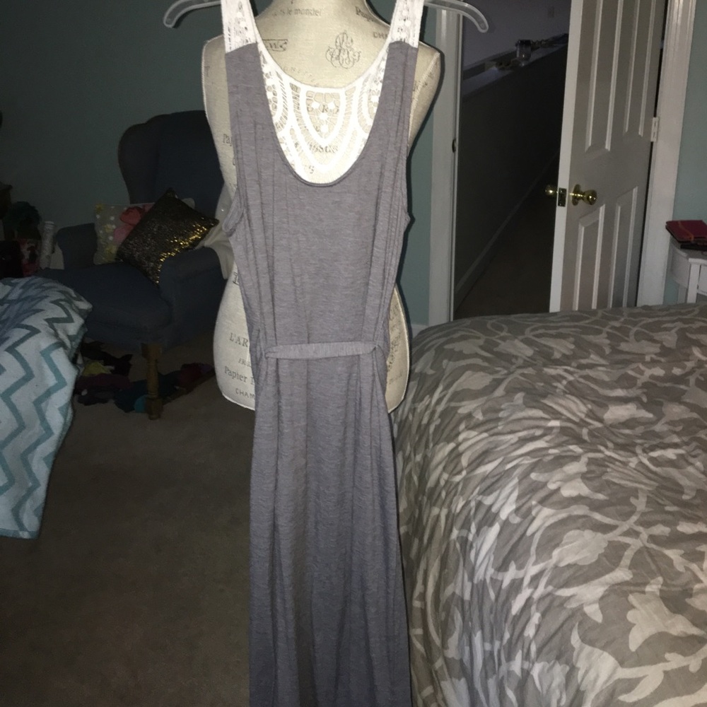 Flowing Gray Tank Dress