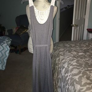Flowing Gray Tank Dress