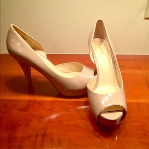 Nine West Nude Peep Toe Pumps