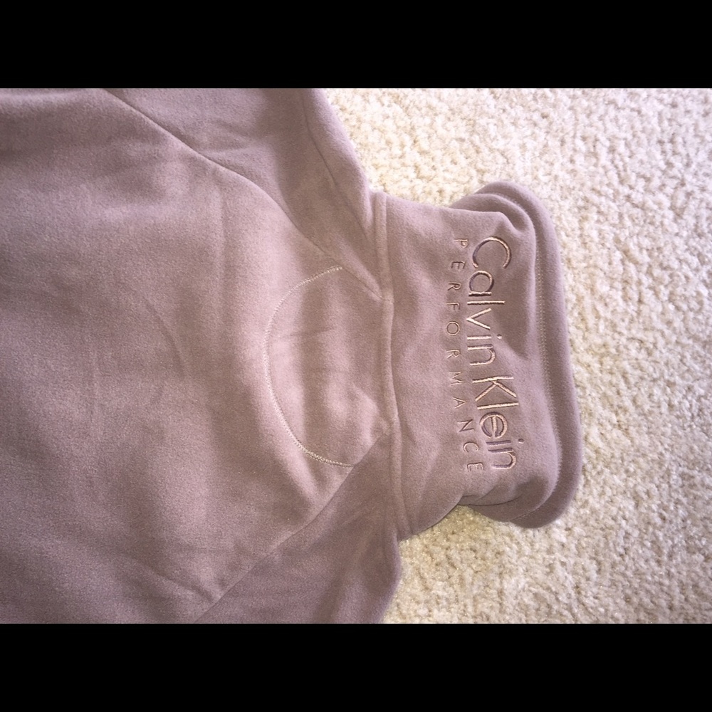 Tan Calvin Klein Performance Zip Fleece Jacket S