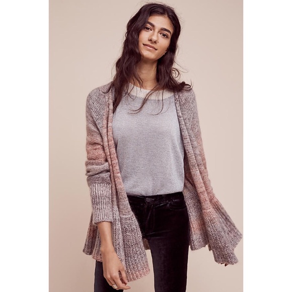 anthropologie knitted and knotted cardigan