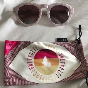 DIFF dime eyewear pink pearl sunglasses
