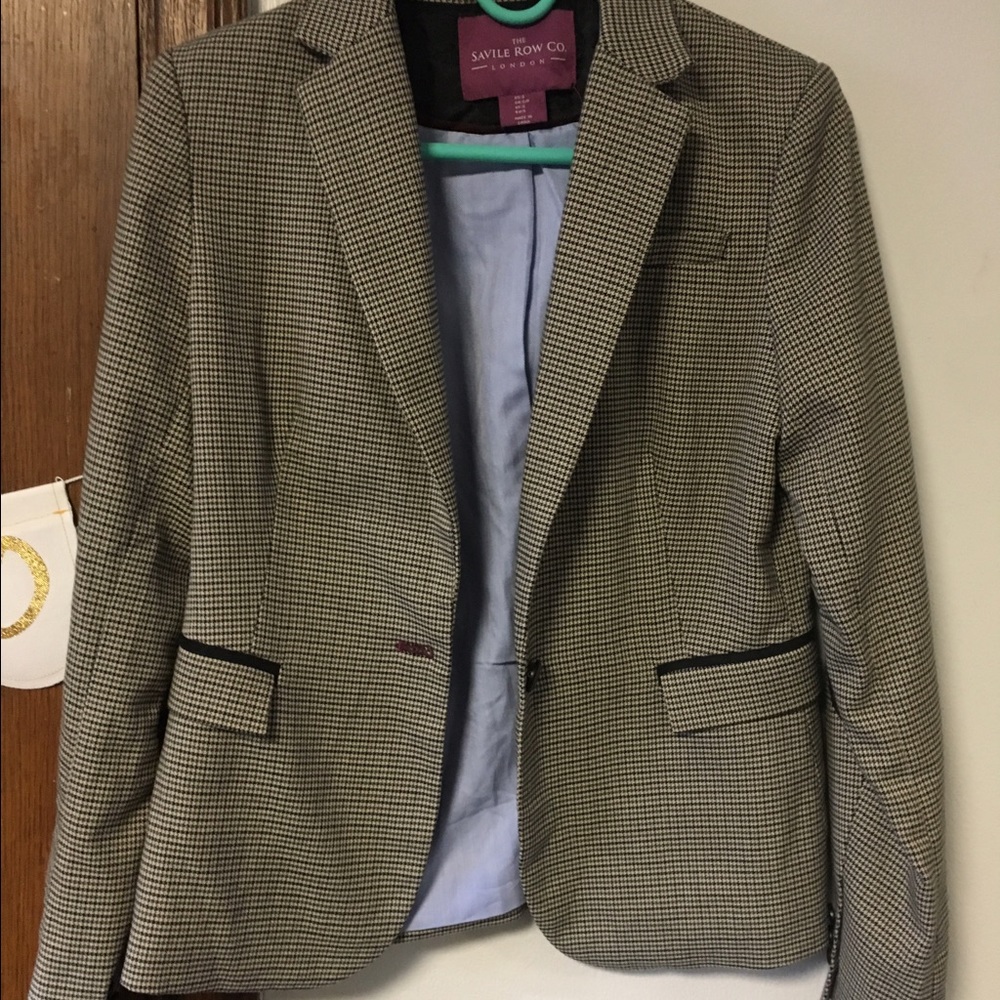 Houndstooth Elbow Patch Blazer