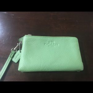 Coach Wristlet in Pretty Green