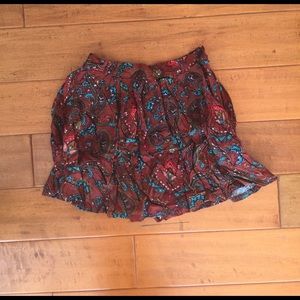 paisley print skirt