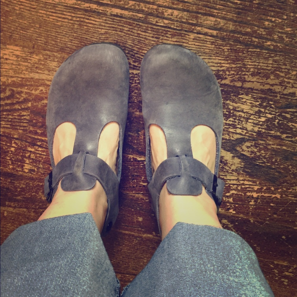 Blue-grey Birkenstock Clog