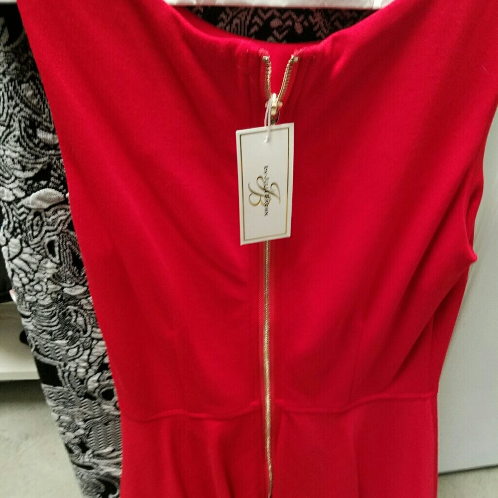 Hot red Julie Brown peplum dress