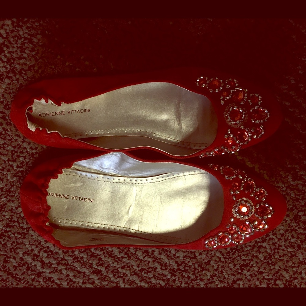 Embellished Burnt Orange Flats