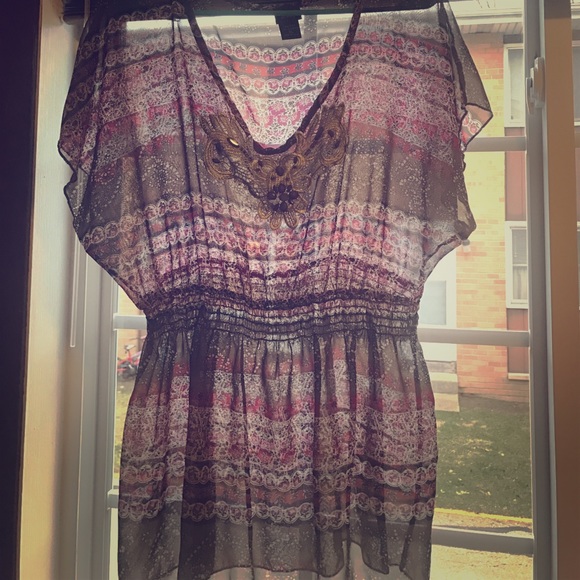 Flowy sheer blouse - Picture 1 of 3