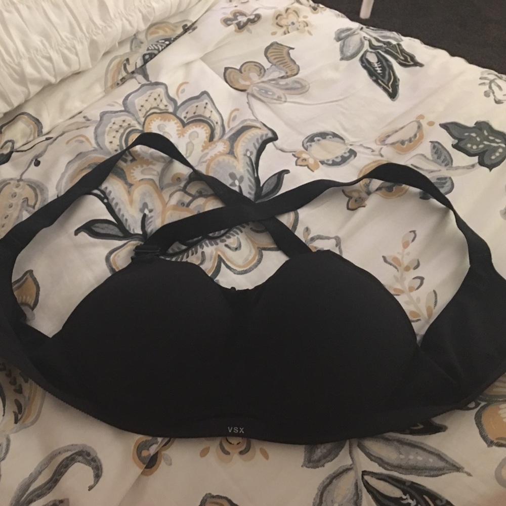 Black Victoria Secret Padded Sports Bra.  Size 34B