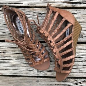 Steve Madden Caged Brown Gladiator Sandal