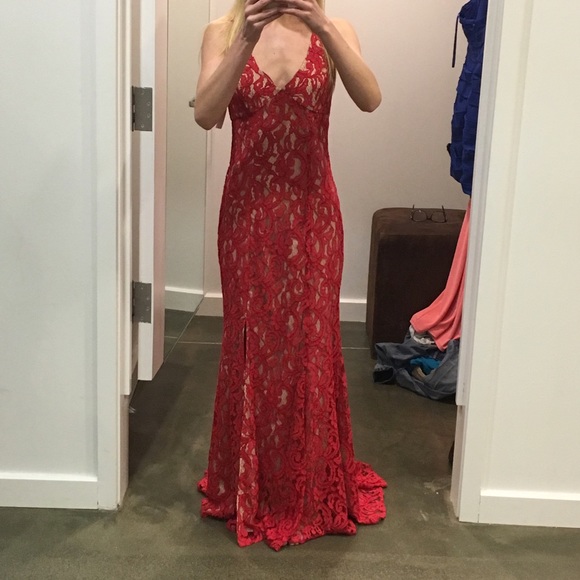 SOLD 🔥Red hot BCBG gown🔥 - Picture 3 of 8