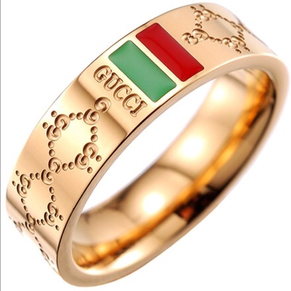 Gucci web detail gold ring