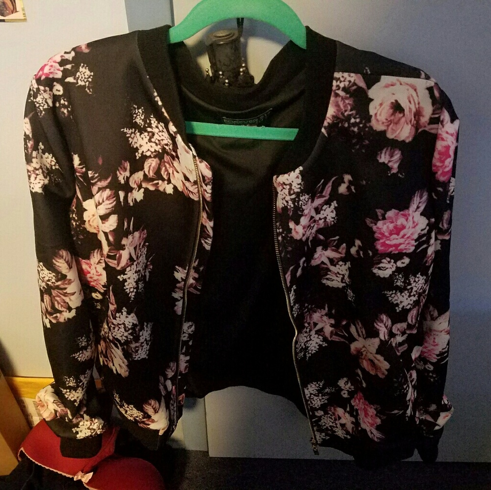 Forever 21 floral jacket