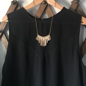 Banana Republic black sleeveless blouse