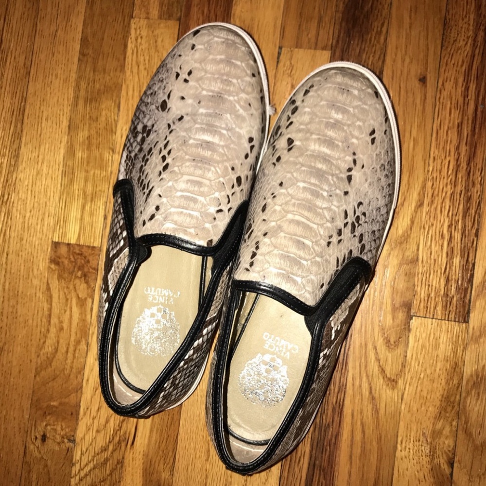 Vince Camuto Snakeskin Slip-On Sneakers