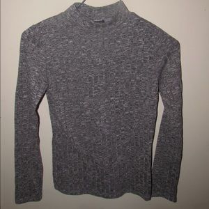 TIMING Grey Marled Turtleneck Shirt - XS