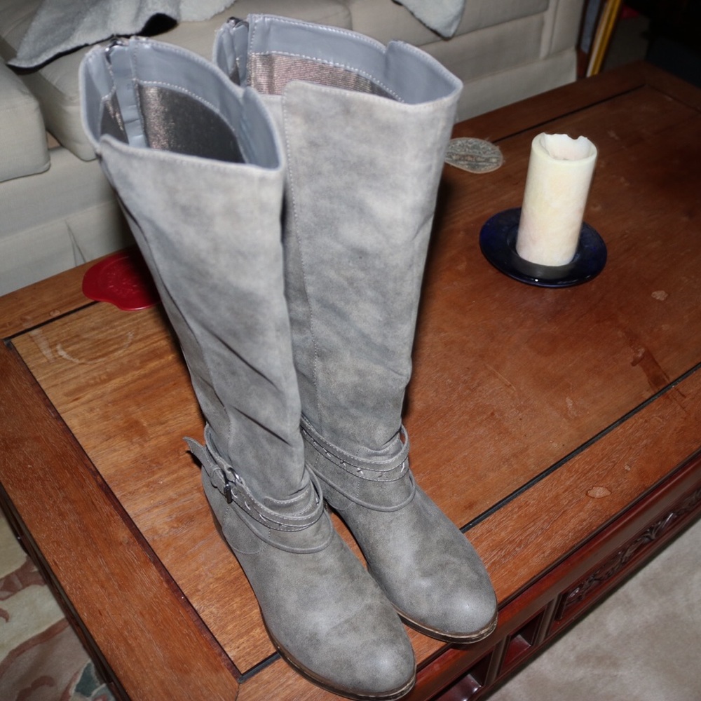 Grey riding boots from Maurice's