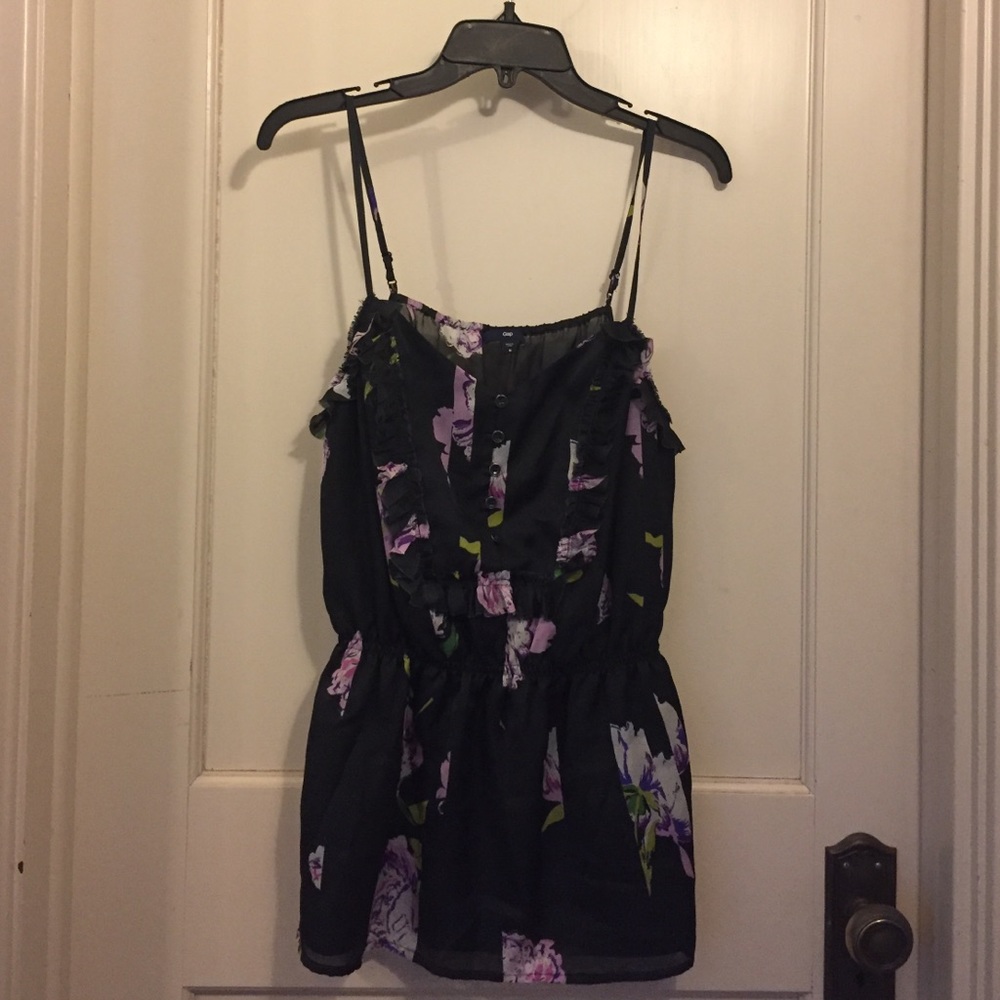 Cinched, silk tank top