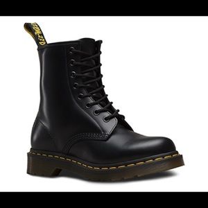 Dr. Martens Black Leather Combat Boots