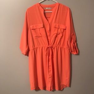 Coral lightweight dress