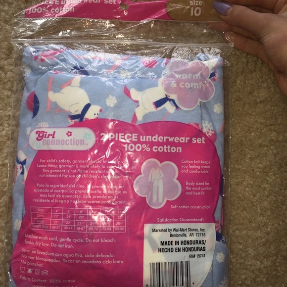 Girl Connection 2 Piece Pj Set Girls Size 10 - Picture 2 of 3