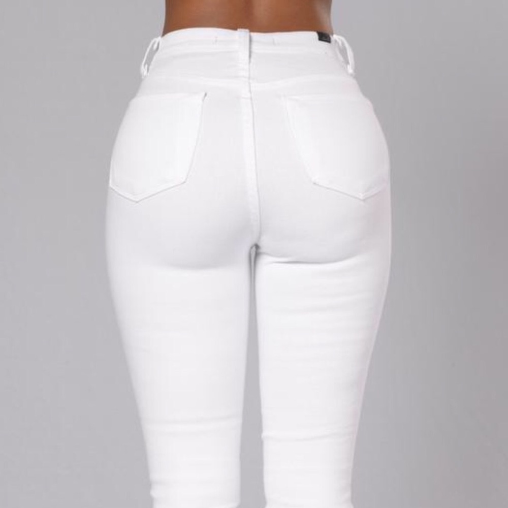 White Plain High Waist Fashion Nova Jeans