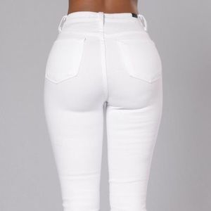 White Plain High Waist Fashion Nova Jeans