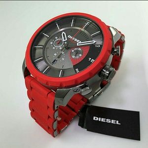 NWT Diesel Men's stronghold red watch