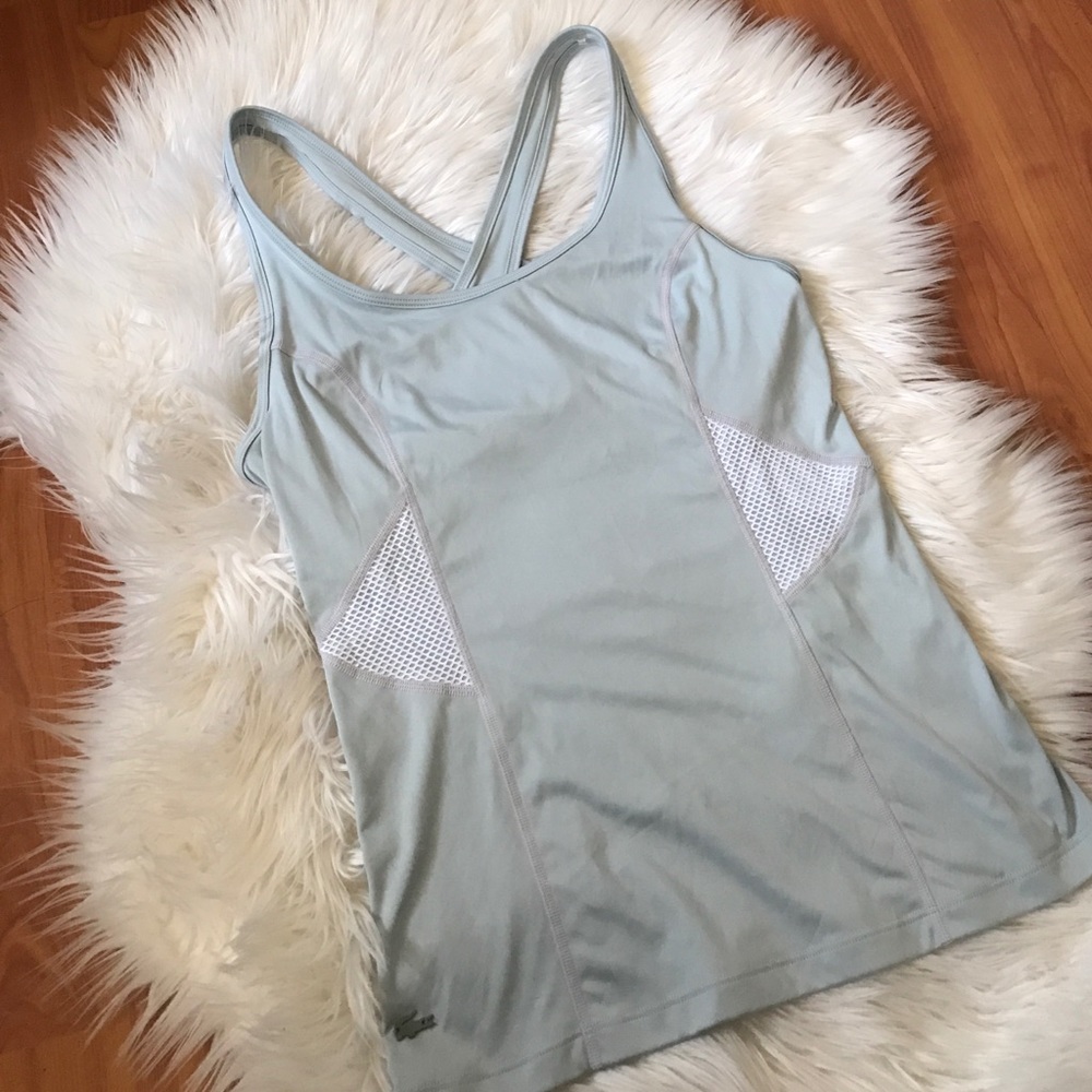 Lacoste Light cross back blue sport tank