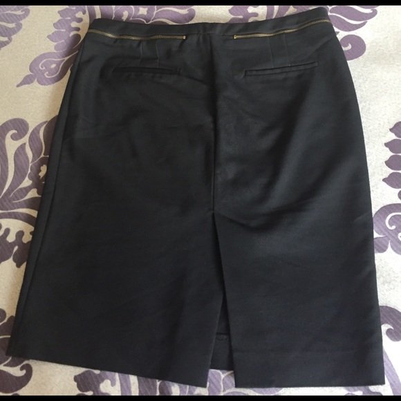 Zara Basic size L gold zipper detail skirt Spain - Picture 3 of 3