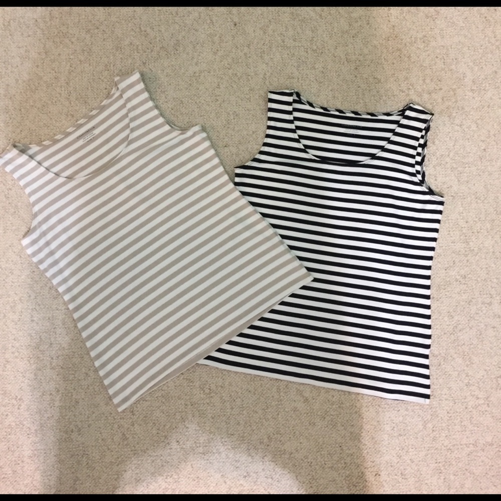 CHARTER CLUB business casual stripped tank tops