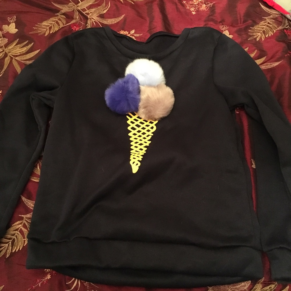 Black snow cone sweater