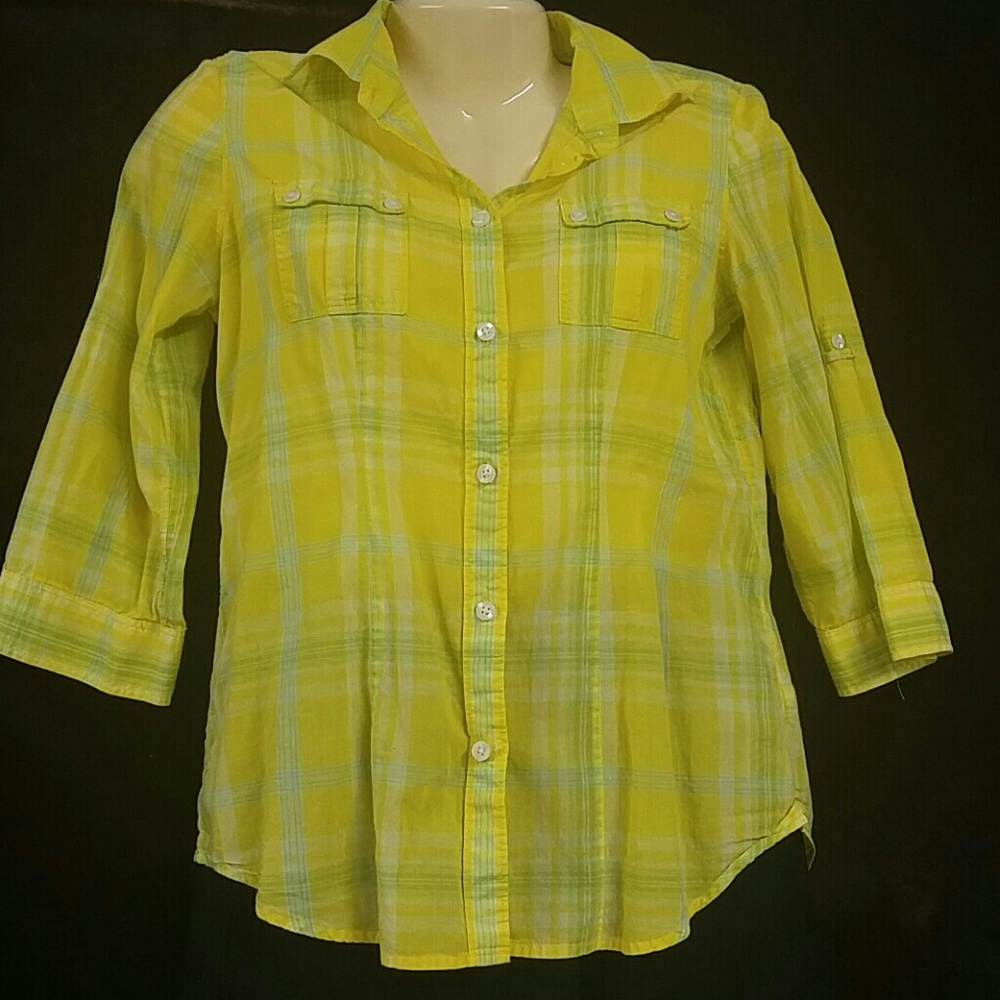 Bright yellow camp shirt
