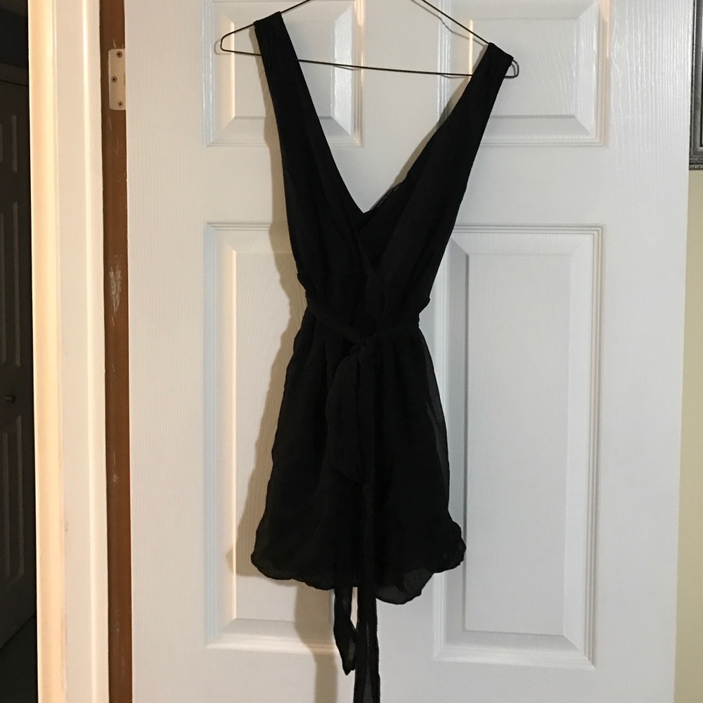 Cotton and crepe tank top from Banana Repbulic