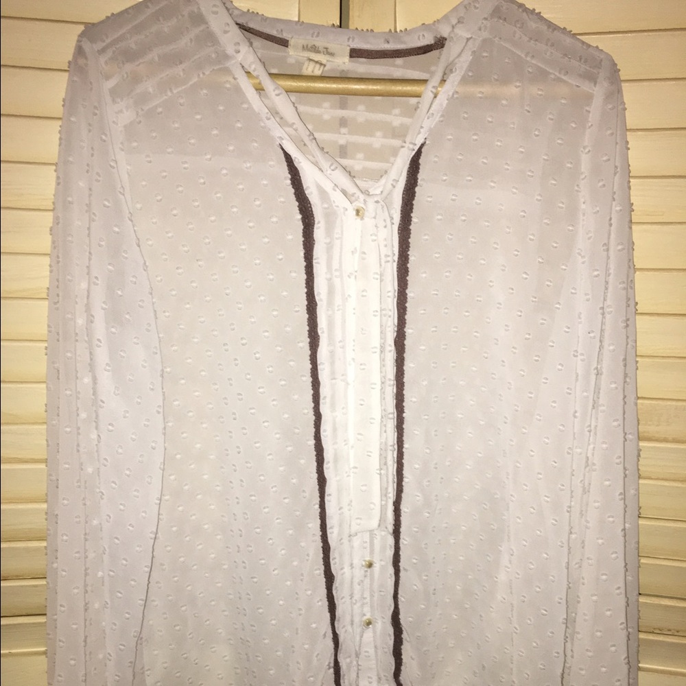 Matilda Jane Sheer long sleeve dot top