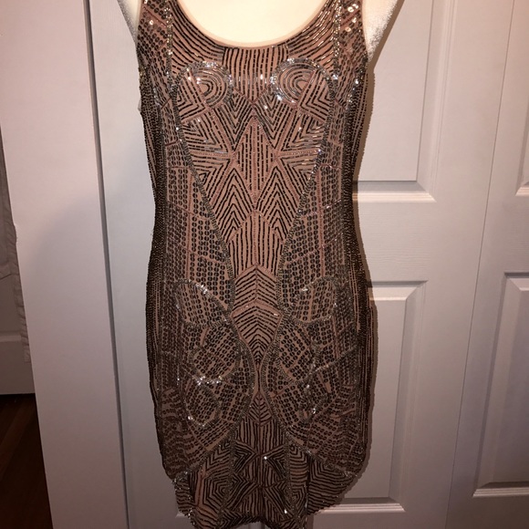 Urban Outfitters Ecote Beaded Mini Dress - Picture 1 of 8
